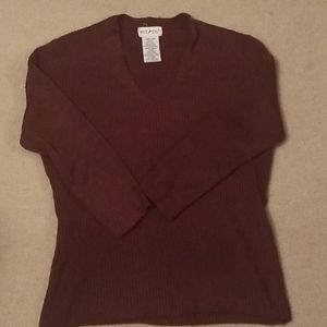 Dark Red V-neck sweater